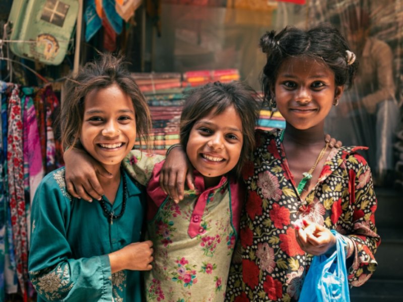 children celebrating